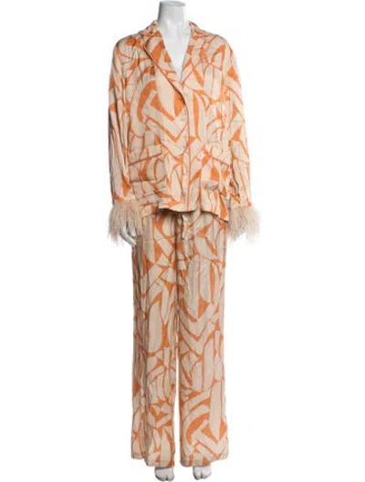 Pre-owned Alexis Pajamas Printed Set In Multicolor