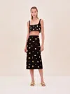Alexis Pamila Midi Skirt In Black In Black