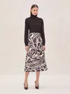Alexis Patel Skirt In Black Petal