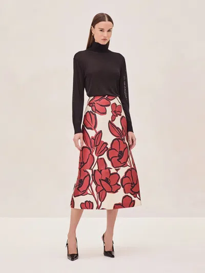 Alexis Patel Skirt In Rust Petal
