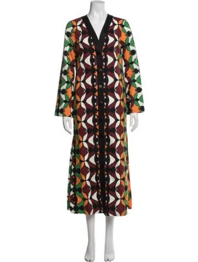 Pre-owned Alexis Patterned Coat In Neutral