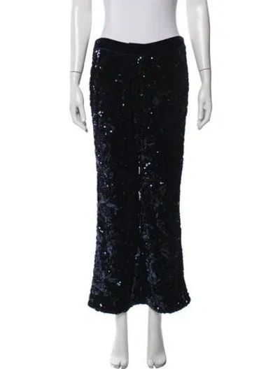 Pre-owned Alexis Patterned Flared Pants In Black
