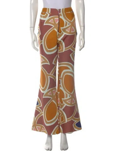 Pre-owned Alexis Patterned Flared Pants In Multi