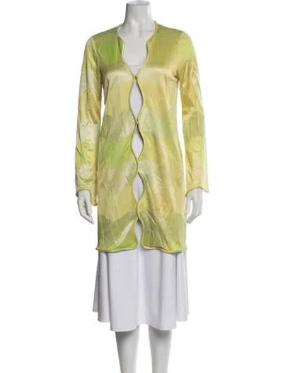 Pre-owned Alexis Patterned Jacket In Green