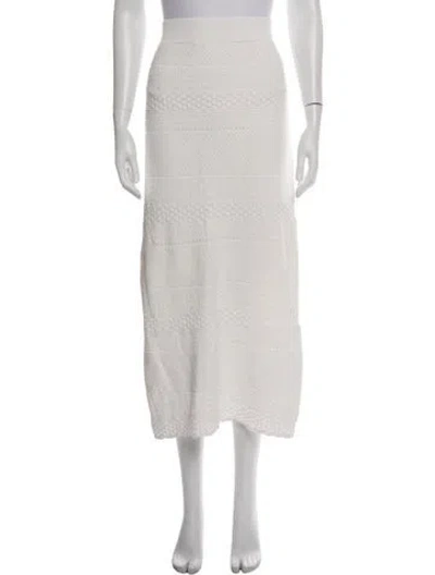 Pre-owned Alexis Patterned Long Skirt In Neutral