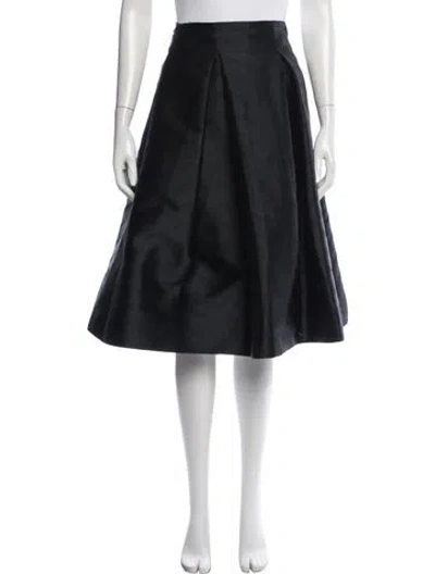Pre-owned Alexis Patterned Midi Length Skirt In Black