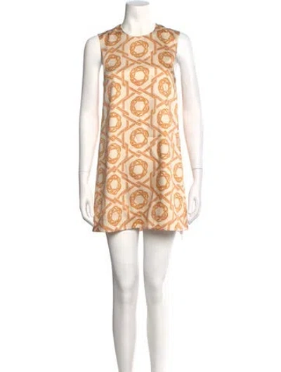 Pre-owned Alexis Patterned Mini Dress In Multicolor