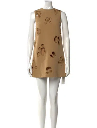 Pre-owned Alexis Patterned Mini Dress In Neutral