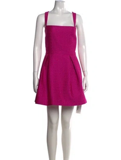 Pre-owned Alexis Patterned Mini Dress In Pink