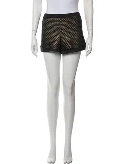 Pre-owned Alexis Patterned Mini Shorts In Black
