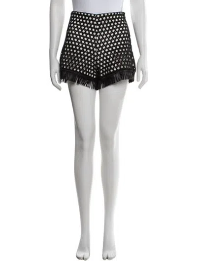 Pre-owned Alexis Patterned Mini Shorts In Black