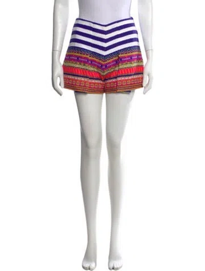 Pre-owned Alexis Patterned Mini Shorts In Blue