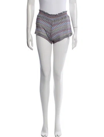 Pre-owned Alexis Patterned Mini Shorts In Neutral