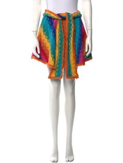 Pre-owned Alexis Patterned Mini Skirt In Multicolor