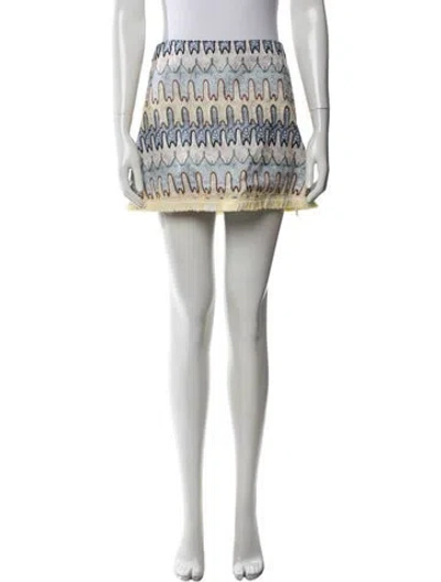 Pre-owned Alexis Patterned Mini Skirt In Neutrals