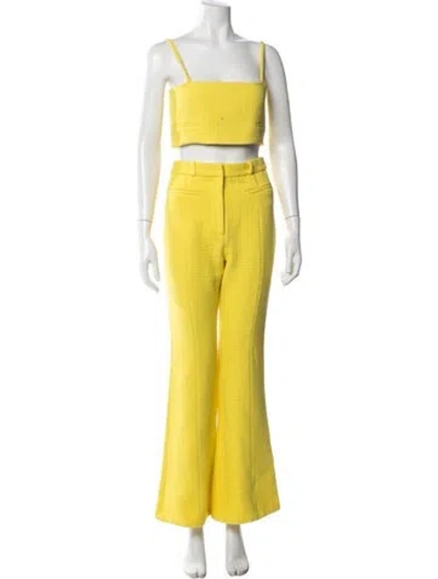 Pre-owned Alexis Patterned Pant Set In Yellow