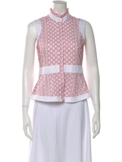 Pre-owned Alexis Patterned Sleeveless Top In Pink