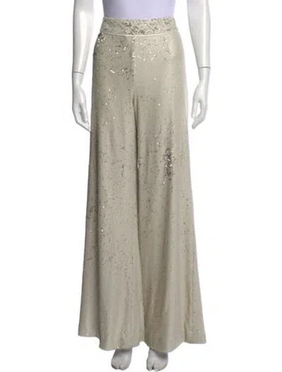 Pre-owned Alexis Patterned Wide Leg Pants In Neutrals