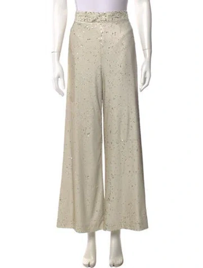 Pre-owned Alexis Patterned Wide Leg Pants In Neutrals