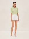 Alexis Paz Skort In Off White In Green
