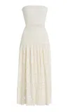 Alexis Payge Eyelet Knit Midi Dress In White