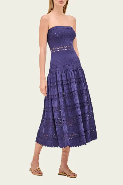 Alexis Payge Midi Dress In Navy Blue