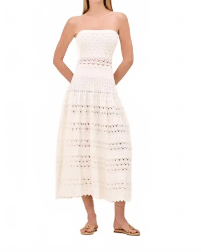Alexis Payge Strapless Dress In White In Neutral