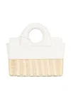 Alexis Penelope Petite Rattan Bag In Blanc
