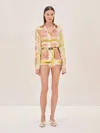 Alexis Perea Top In Yellow Brushstroke In Yellow Brushstroke