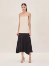 Alexis Piatta Dress In Off White/black