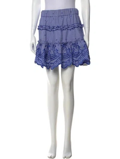 Pre-owned Alexis Plaid Print Mini Skirt In Multi