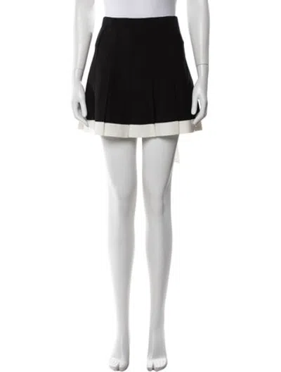 Pre-owned Alexis Pleated Accents Mini Skirt In White