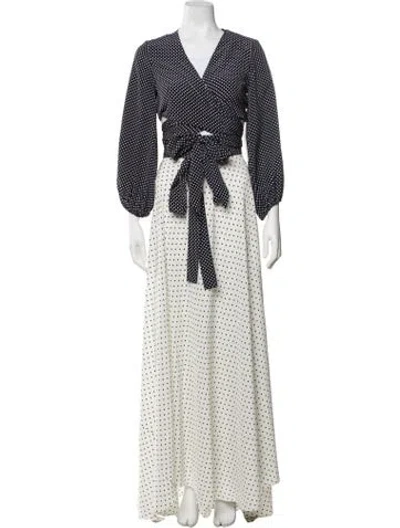 Pre-owned Alexis Polka Dot Print Skirt Set In Neutrals