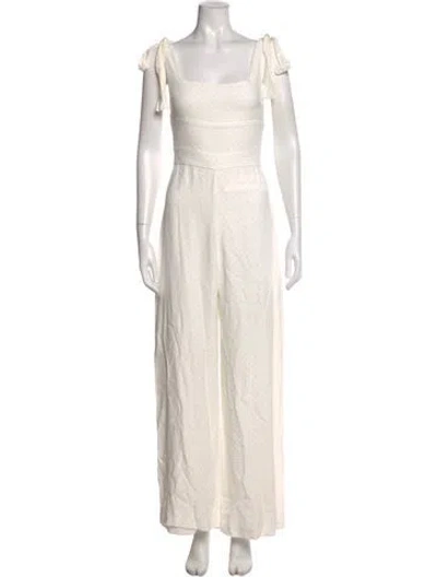 Pre-owned Alexis Polka Dot Print Square Neckline Jumpsuit