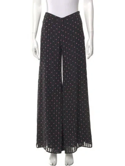 Pre-owned Alexis Polka Dot Print Wide Leg Pants In Multi