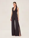 Alexis Powell Flared Jumpsuit In Black