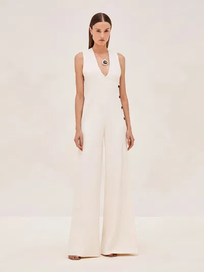 Alexis Powell Jumpsuit In White