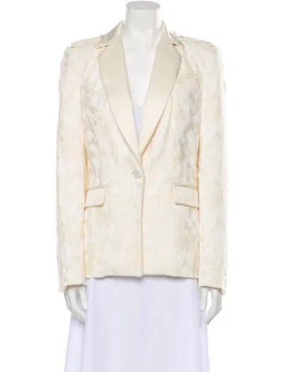 Pre-owned Alexis Printed Blazer In Neutral