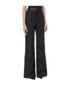 Alexis Printed Casual Trousers In Black