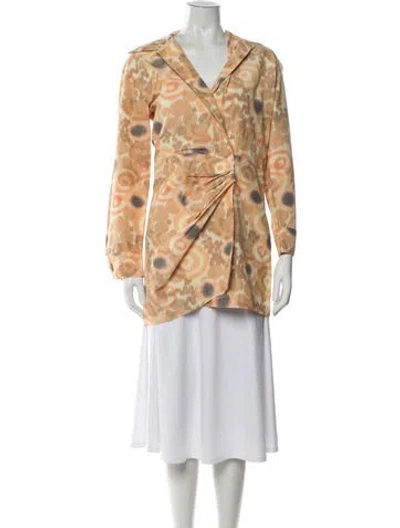Pre-owned Alexis Printed Coat In Multicolor