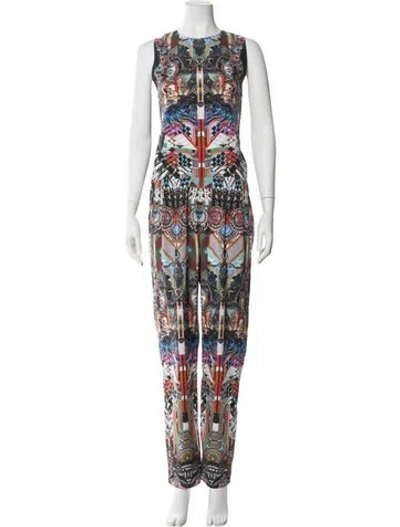 Pre-owned Alexis Printed Crew Neck Jumpsuit In Multi