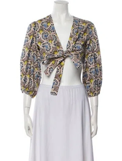 Pre-owned Alexis Printed Evening Jacket In Neutral