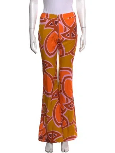 Pre-owned Alexis Printed Flared Pants In Multi
