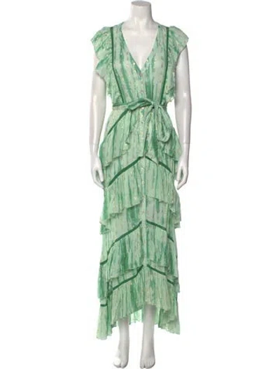 Pre-owned Alexis Printed Long Dress