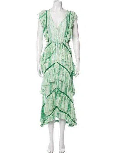 Pre-owned Alexis Printed Long Dress