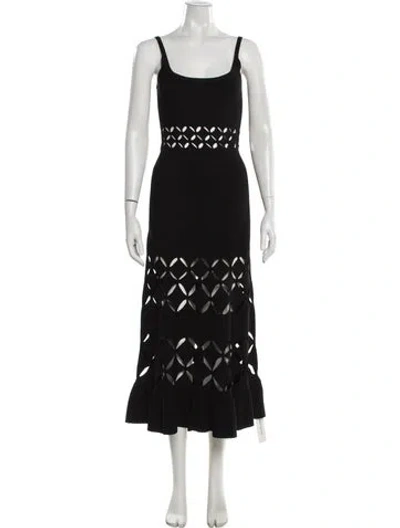 Pre-owned Alexis Printed Long Dress W/ Tags In Black