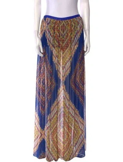 Pre-owned Alexis Printed Long Skirt W/ Tags In Multi