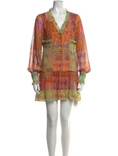 Pre-owned Alexis Printed Mini Dress