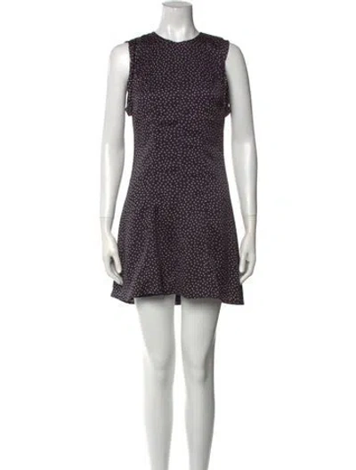 Pre-owned Alexis Printed Mini Dress In Blue