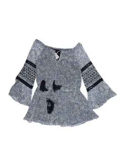 Pre-owned Alexis Printed Mini Dress In Blue